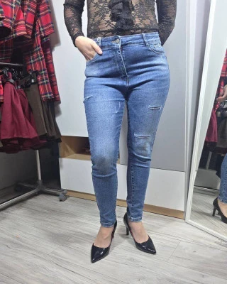 Damskie jeansy skinny z wysokim stanem - elastyczne i wygodne