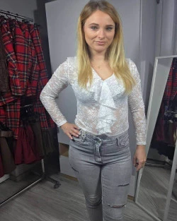 Body koronkowe z falbankami