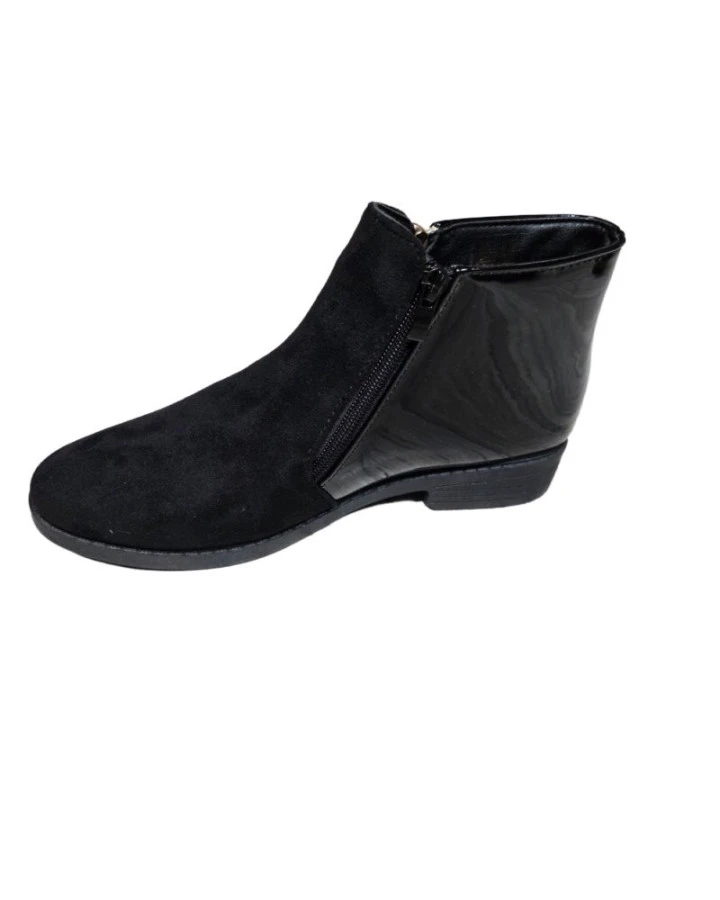 Czarne eleganckie botki damskie - model ocieplany